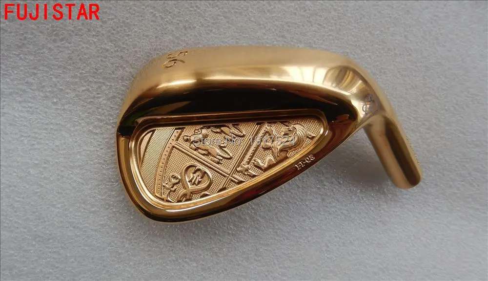 

FUJISTAR GOLF ASAGAO FI-08, кованая углеродистая сталь с ЧПУ, клин для гольфа, настоящий золотой цвет, есть головка и клуб на выбор