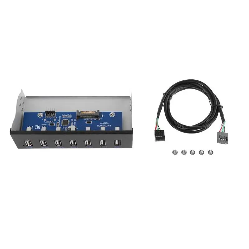 9 Pin до 7 портов USB 2,0 концентратор 5,25 дюймов CD-rom отсек для привода CD rom Передняя панель