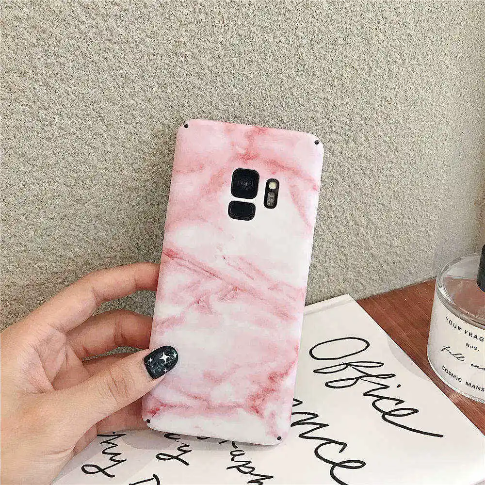 2 Жесткий ПК Мрамор чехол для телефона для samsung Galaxy S10 S9 S8 плюс S10E S7 Edge Note 9 8 10 Plus чехол накладка ультра тонкий Пластик оболочки - Цвет: 2