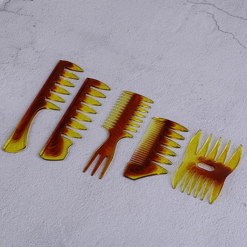 Big Wide Teeth Hair Comb Oil Slick Styling Massage Comb Insert Hair Pick Comb Tooth Classic Hair Brush Hairdressing Accessory