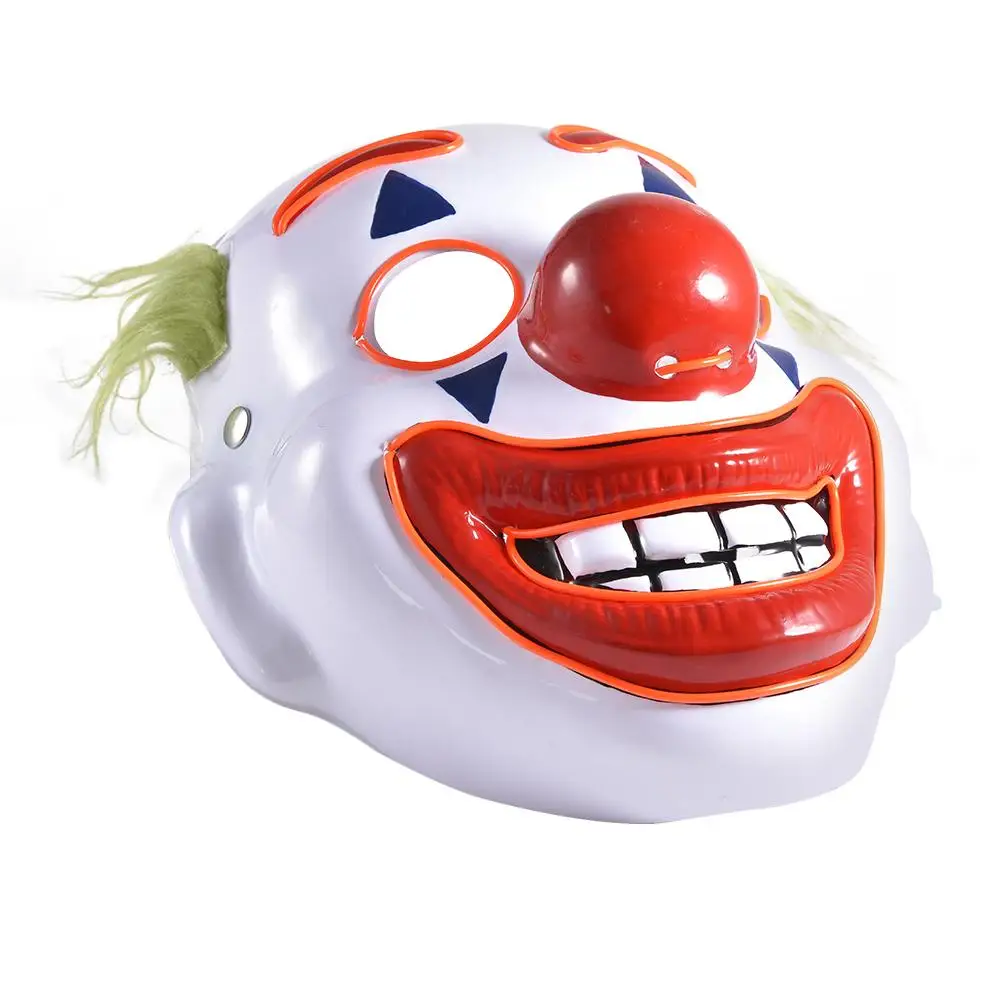 Светодиодный Horreur Pennywise Jokeres Masques Косплей Стивен Кингс это Chapitre Deuxs клоун латексы маска шлем Хэллоуин светящийся Темный