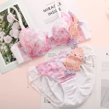 Японский Летний Тонкий кружевной роскошный бюстгальтер с вышивкой сексуальный тонкий бюстгальтер 40624