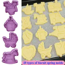 

Plastic Forms for Cookies Biscoito Cutter Embosser Sweets Christmas Cutters Easter Halloween Cake Decorating Tools Mold Baking