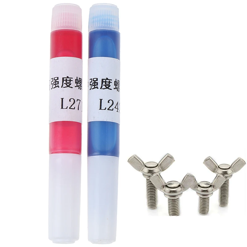 

2Pcs Anaerobic 243 271 Screws Liquid Glue Fixed Prevent Screws Shock Rust Loose Corrosion Rust Fixed Screwa Office Home