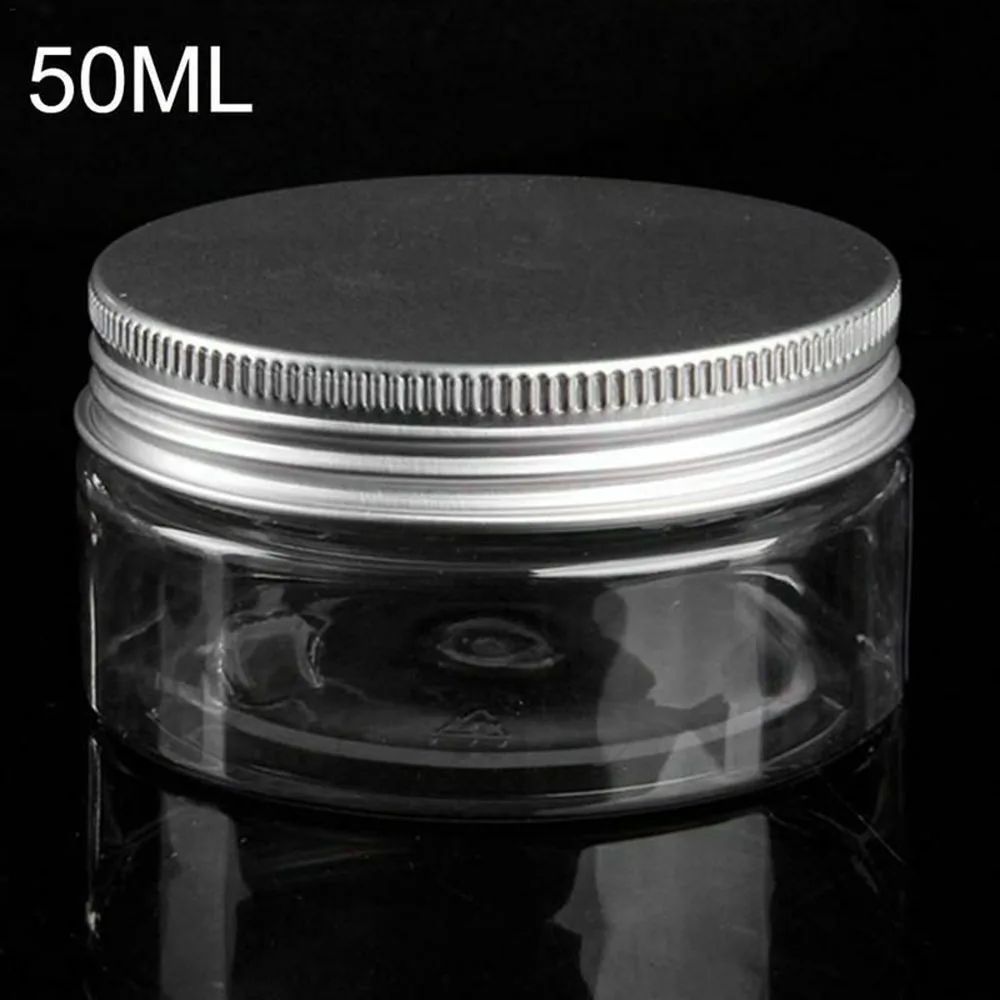 50ml Прозрачная пластиковая баночка и крышки пустые косметические контейнеры коробка для макияжа Дорожная бутылка 30 мл 40 мл 50 мл 60 мл 80 мл 100 мл 120 мл 200 мл 250 мл - Цвет: 50ml