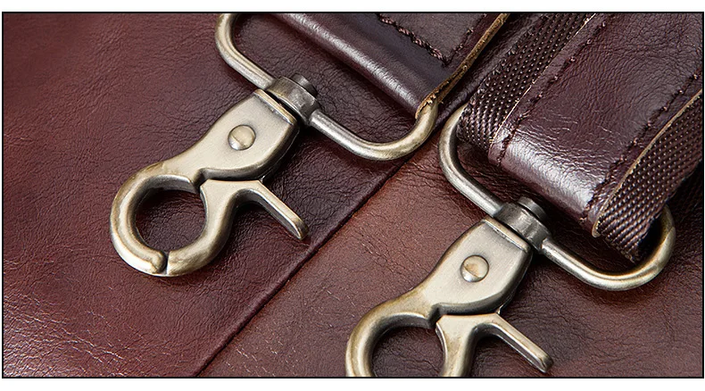 New Luxury Cow Genuine Leather Business Men's Briefcase Male Briefcase Shoulder Bag Men Messenger Bag Vintage Tote Computer Bag