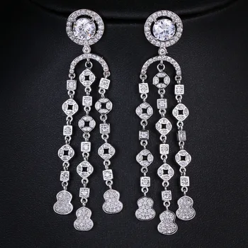 

Fashion Star Zircon Clips Earrings for Women Silver Color Star shape Clip Earings Long Crystal Wedding Ear Cuff Jewelry Gifts