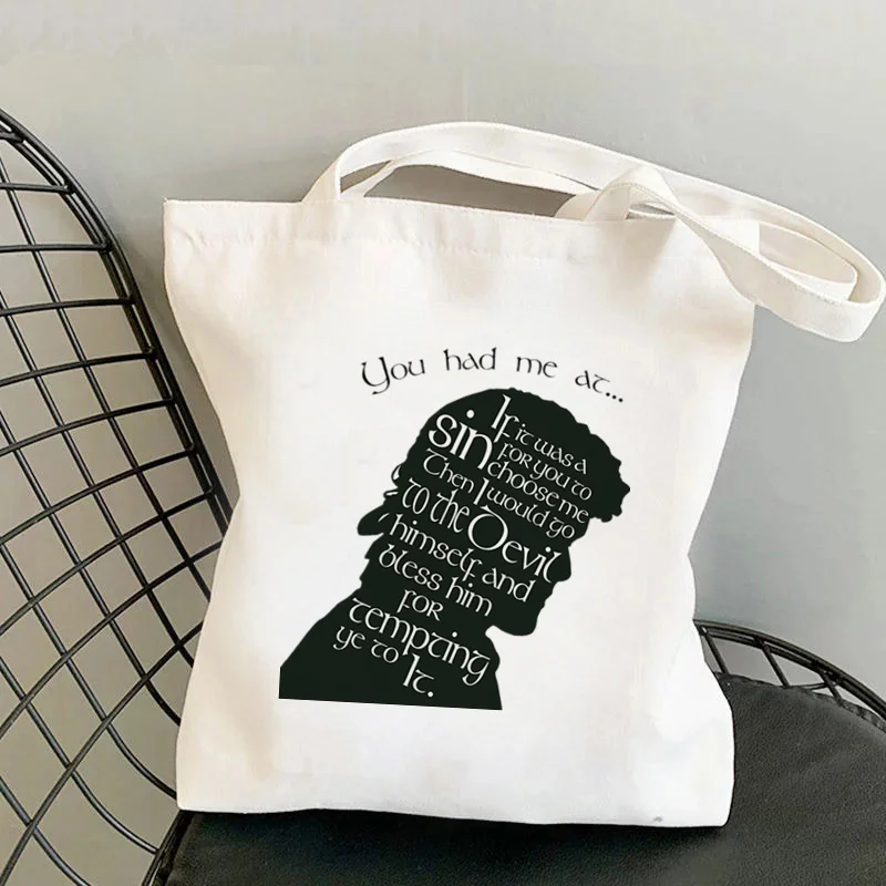 

Shopper Book Book Boyfriends Jamie Fraser Bag Harajuku women Shopping Bag outlander Canvas Shopper Bag Tote Shoulder Lady Bag