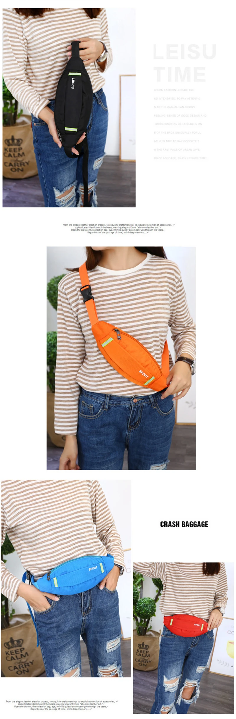 Men Women Running Waist Bag Sport Pack Cycling Bag Belt Fanny Waist Pouch Outdoor Travel Racing Hiking Gym Fitness Money Purse (1)