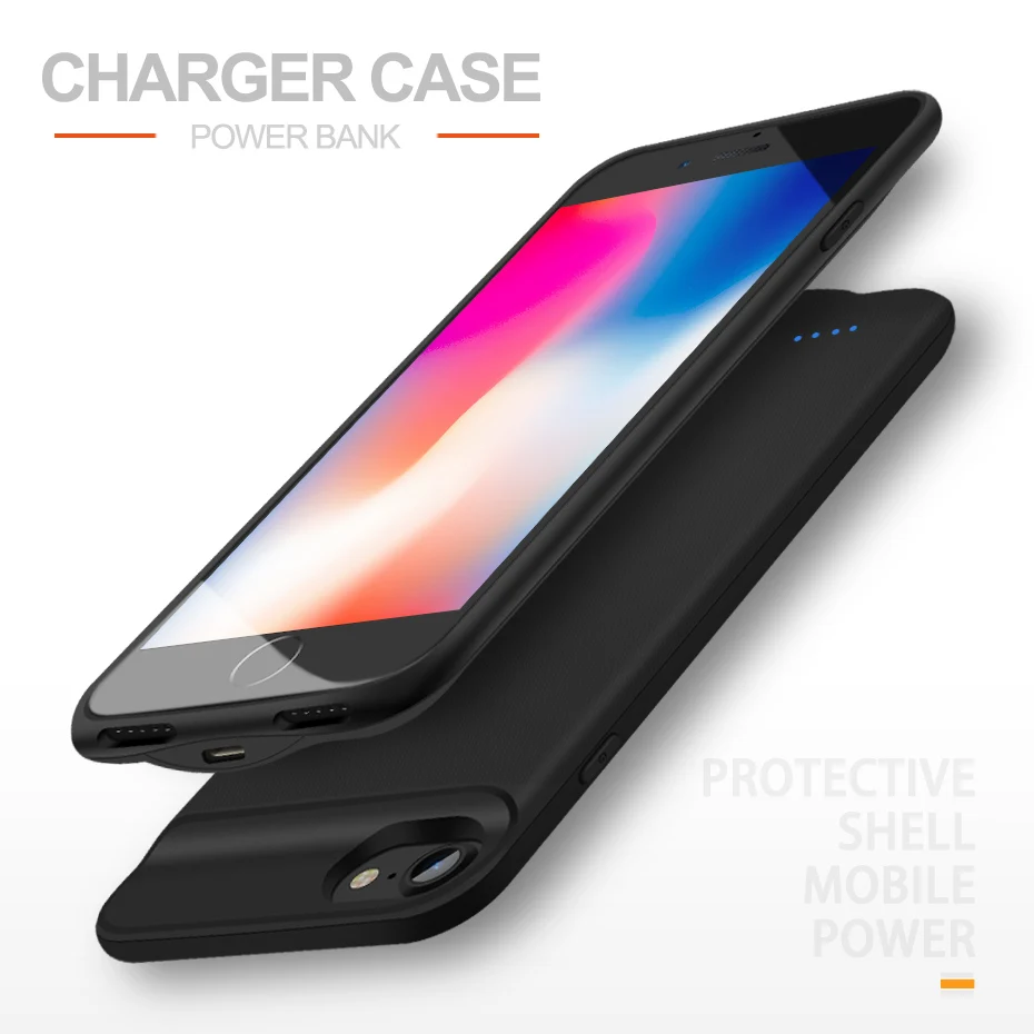 HORUG Battery Charger Case For iPhone 6 7 8 6s Plus Battery Case Power Bank Charging Cases Charger Ultra Slim External Back Pack (7)