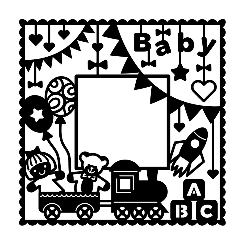 

DiyArts Baby Born Celebrate Frame Metal Cutting Dies for Craft Dies Scrapbooking Embossing Stencil DIY Die Cut Card Decoration