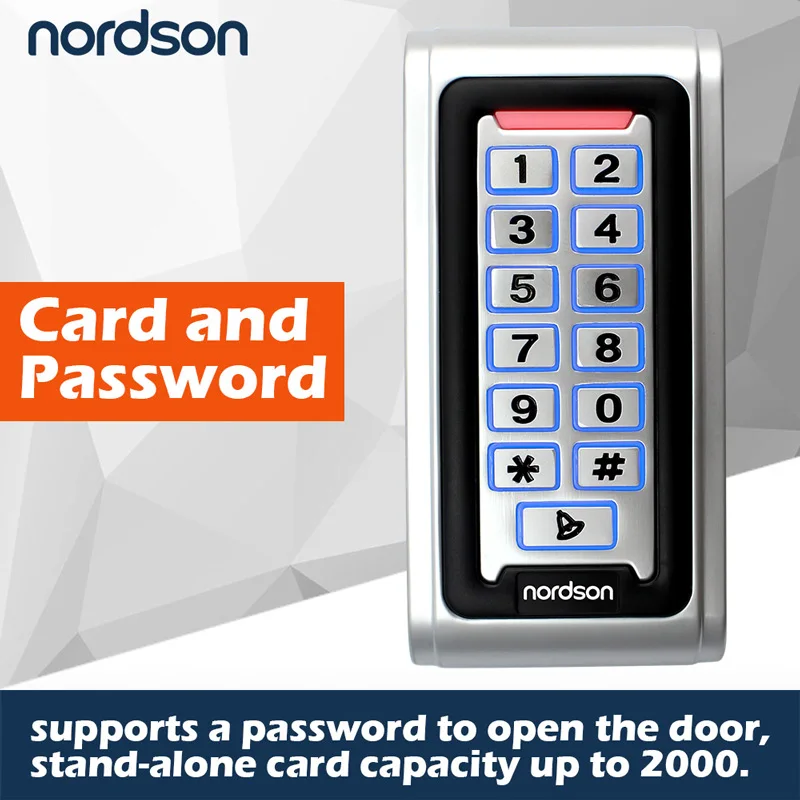 Nordson водонепроницаемый IP68 Wiegand вход выход RFID Клавиатура дверной контроллер доступа поддержка Электрический замок/дверной звонок/сигнализация