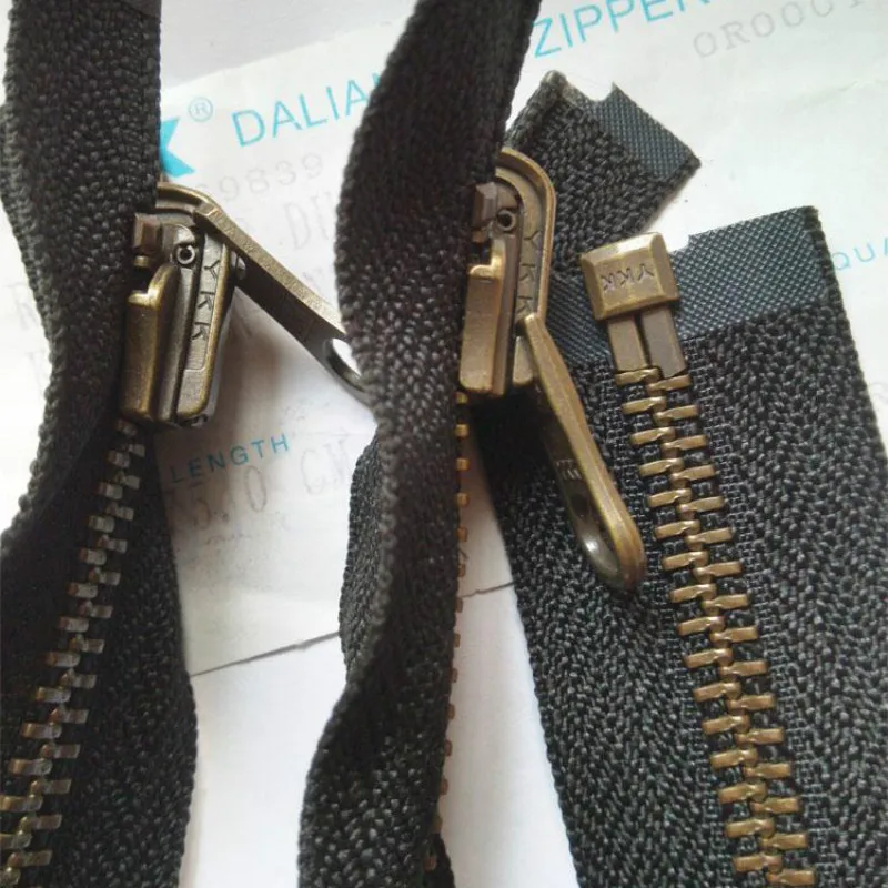 

10 PCS/LOT Ykk Metal Zipper BLACK Rotary Double side Slider SINGLE OPEN Reversible FOR LEATHER Jacket CLOTHES Sewing Accessories