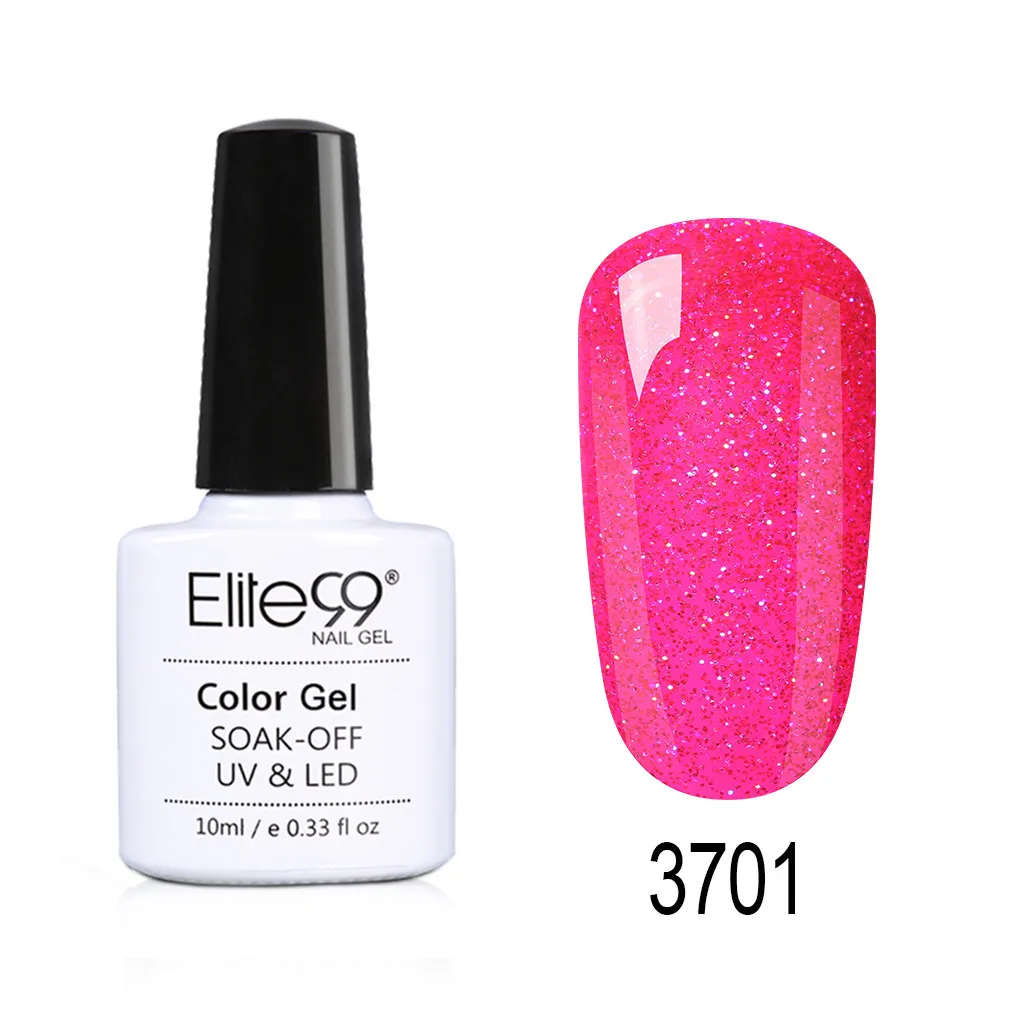 Elite99 10 мл неоновый Гель-лак для ногтей Блестящий цветной УФ-гель для ногтей Гибридный лак впитывающий праймер для ногтей маникюрный Гель-лак