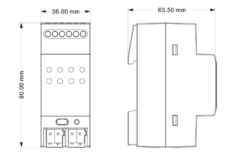 Производитель Guanzhou система автоматизации умного дома GVS KNX/EIB K-bus KNX 2 складки 5A Slave Dimmer