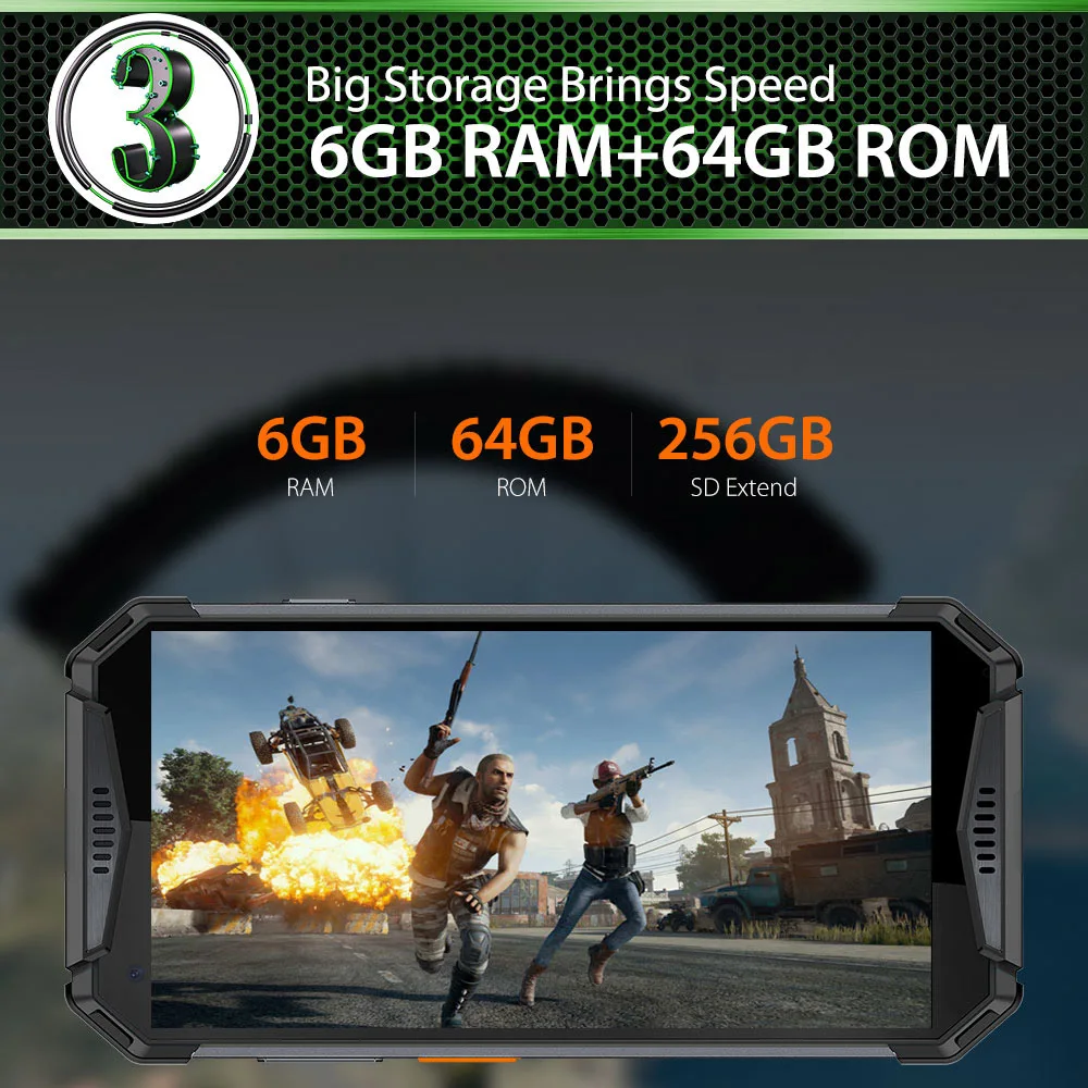Ulefone Armor 3W IP68 водонепроницаемый прочный мобильный телефон 10300 мАч 5," FHD+ Восьмиядерный 6 ГБ+ 64 ГБ Android 9,0 глобальная версия смартфона