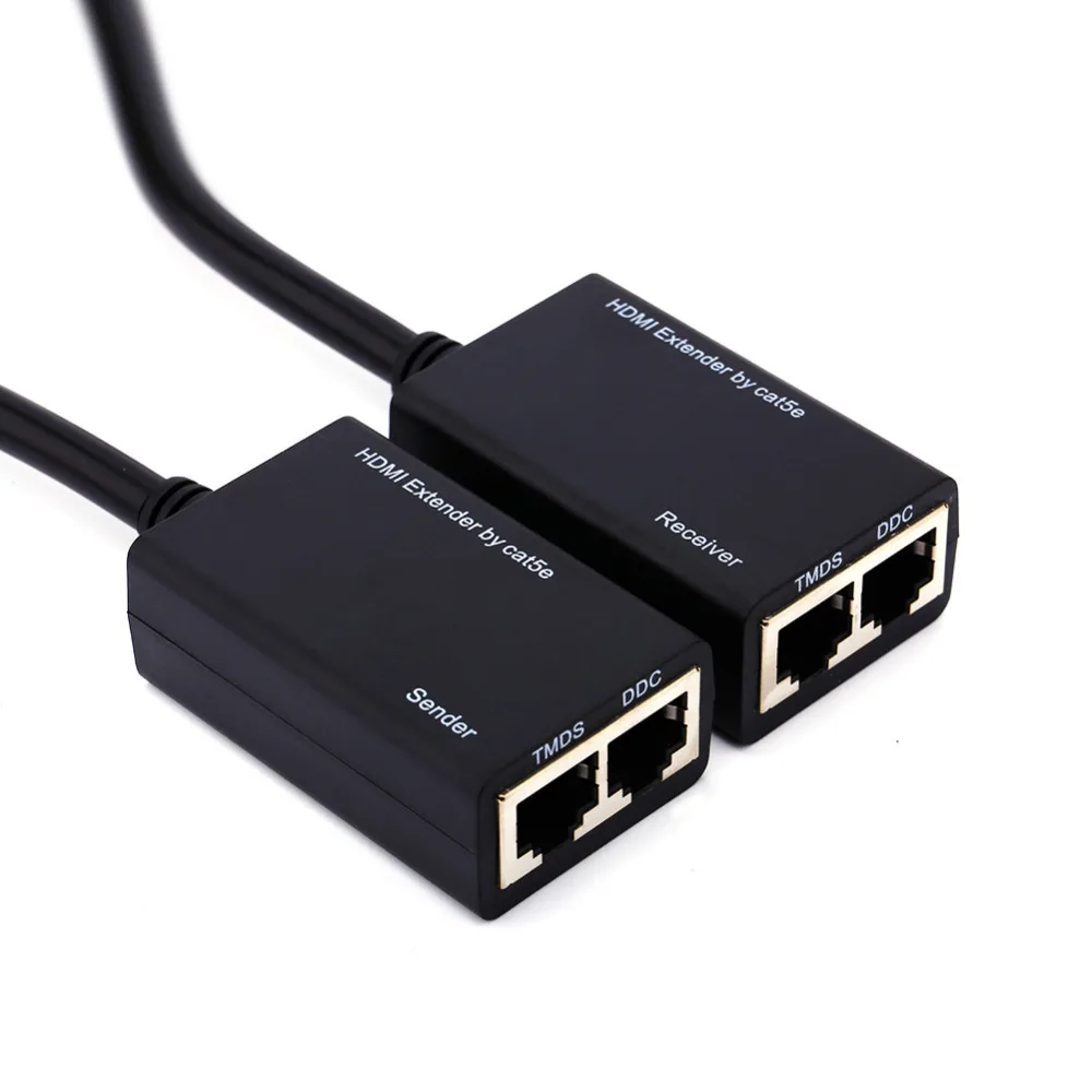 Напрямую от производителя продажи HDMI удлинитель 30 м hdmi к RJ45 двойной кабель Сетевой удлинитель Поддержка 3D 1080 P