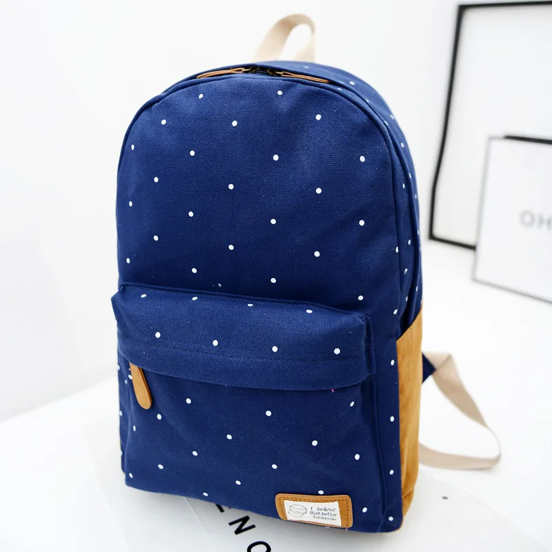 15 лет, стиль, корейский стиль, в горошек, в студенческом стиле, рюкзак, модный, Повседневный, женский рюкзак, поколение жира, производство