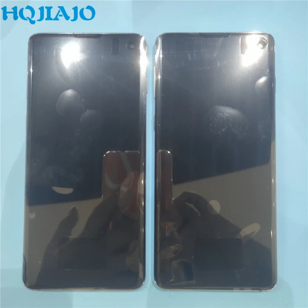 Супер AMOLED ЖК-дисплей для samsung S10 SM-G9730 G973F ЖК-дисплей сенсорный экран дигитайзер для samsung S10 SM-G9730 G973F ЖК-дисплей