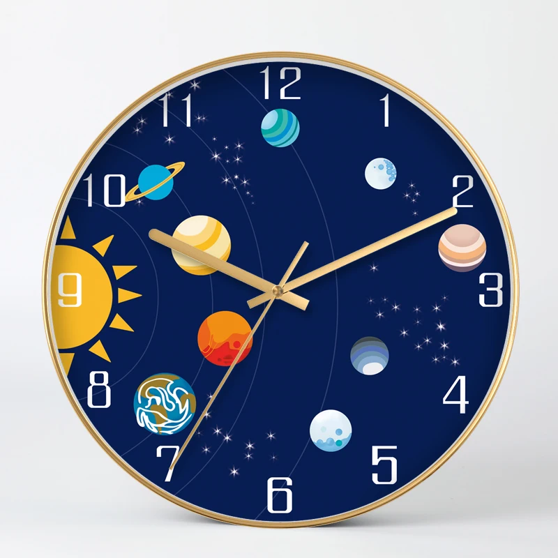 Cartoon Wall Clock Art Design Children Stylish Minimalist Wall Clock Quartz Reloj Pared Grande Bedroom Home Decor SS60WC