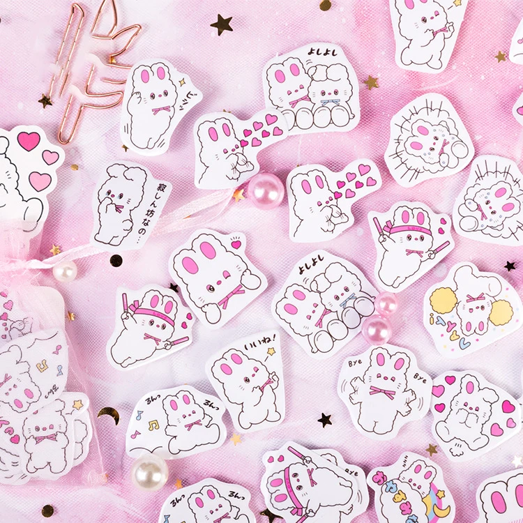 100Pcs/Pack Rabbit stickerFor Kids DIY Diary Scrapbooking Photo Ablums