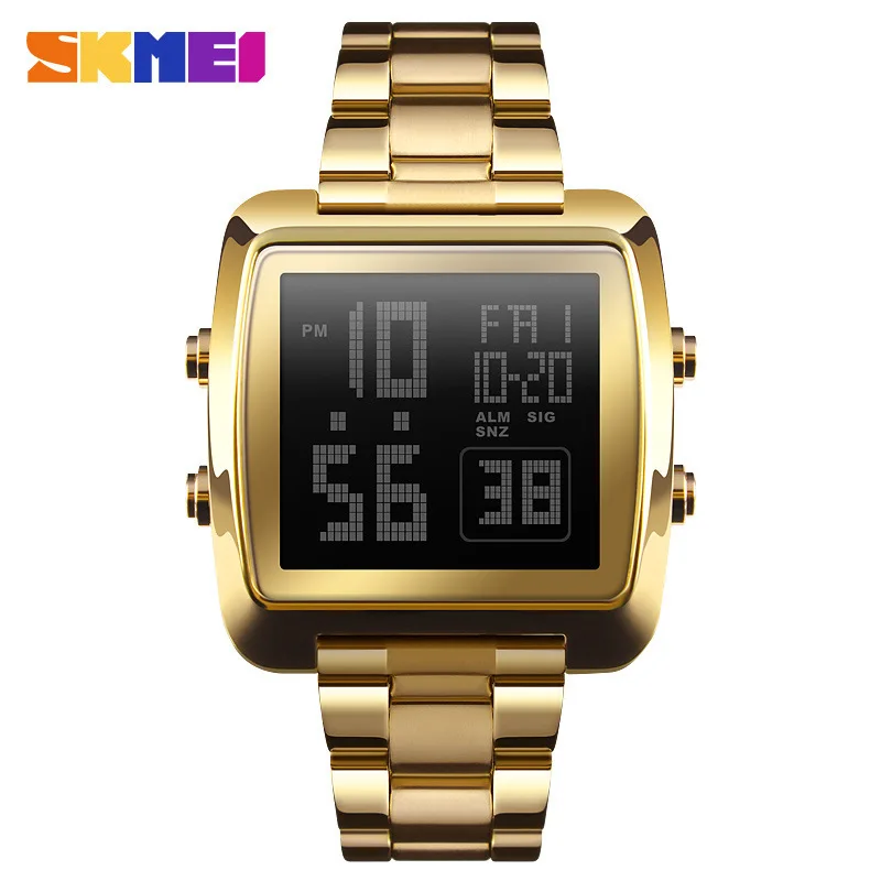 

Skmei 1369 Japan Movement Steel Belt Outdoor Sports Watch Night Light Alarm Clock Timekeeping Men Electronic Watch
