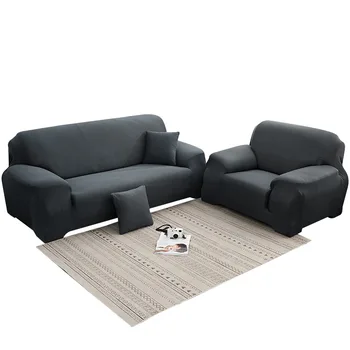 

Elastic Solid Colors Sofa Covers For Living Room Couch Slipcover Stretchable Spandex Sofa Cushion L Shaped Sofa Furniture Cover