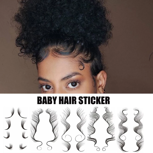 Women Baby Hair Tattoo Edges Stickers Sexy Temporary Hair Art