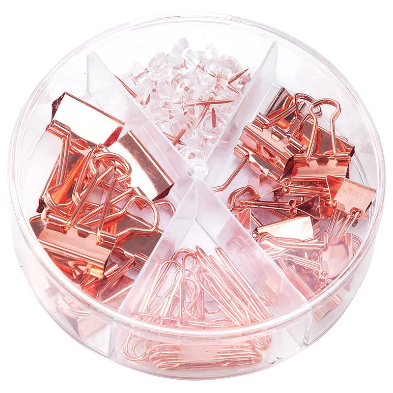 

Deli Clip Office Paper Clip Return Articulated Needle Binding Colorful Clip Metal Rust-proof Binder Clip Book