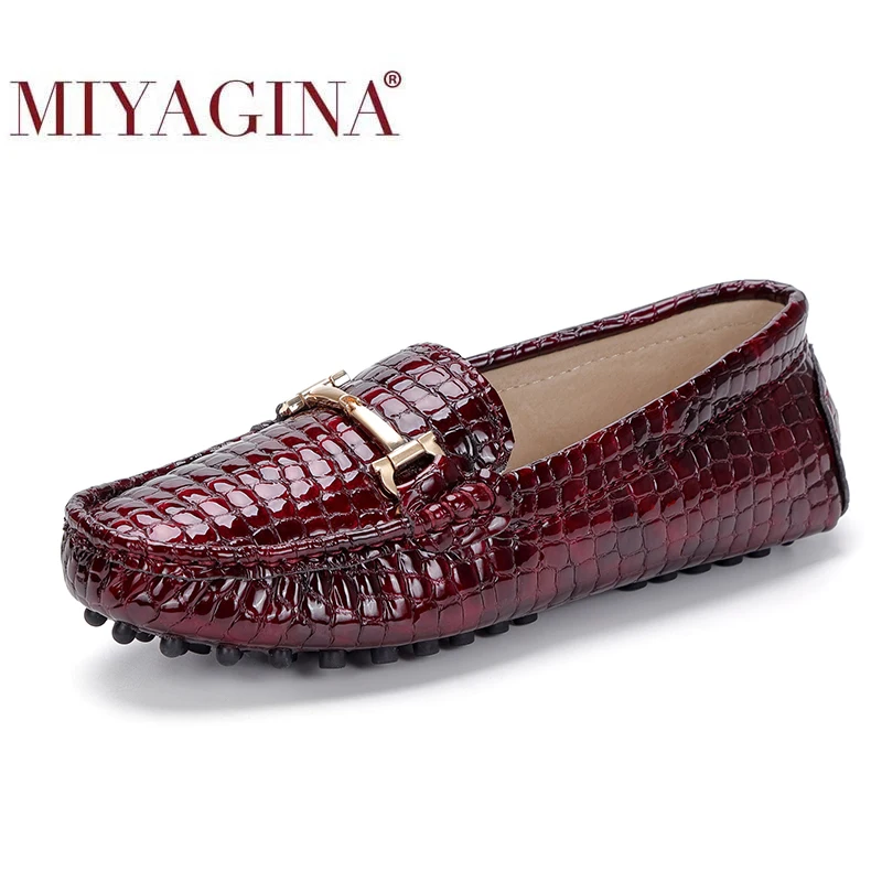 100% de piel auténtica para mujer, mocasines de cuero de moda, planos, informales, para primavera y otoño