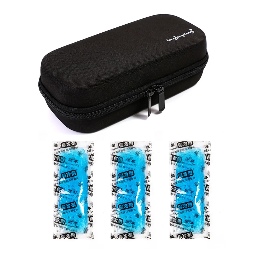 Охладитель инсулина футляр для путешествий диабетический охладитель для лекарств с 3 льдом и изоляцией лайнер сумка для хранения