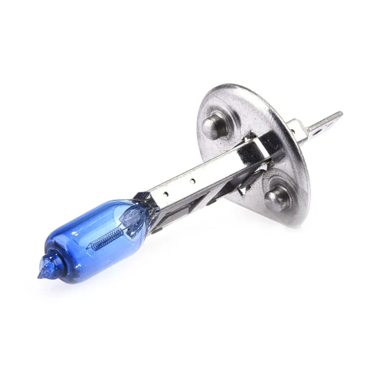 Feux de voiture blancs, têtes de lumière halogène, ampoule H1, 12V, 100W, 6000k, 2 pièces ► Photo 3/6