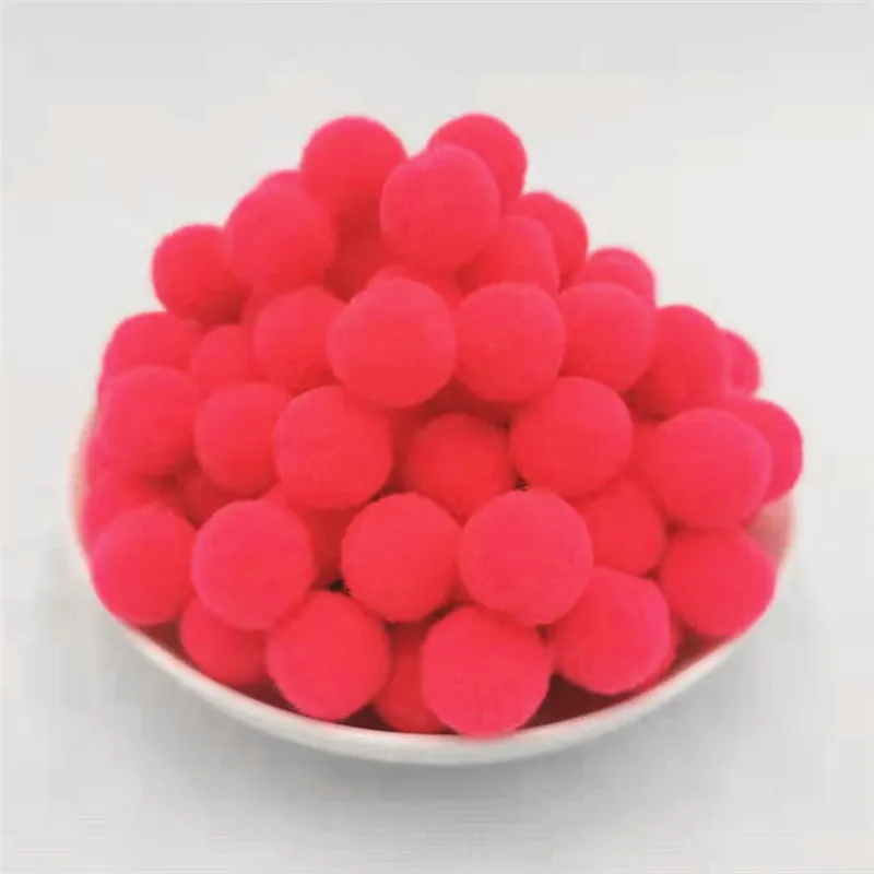 08 Детские игрушки помпоны рукоделия10/15/20/25mm Высокие эластичные Помпон Мяч DIY Клей Швейные Поделки Хобби Пумпон 100шт / мешок - Цвет: 08