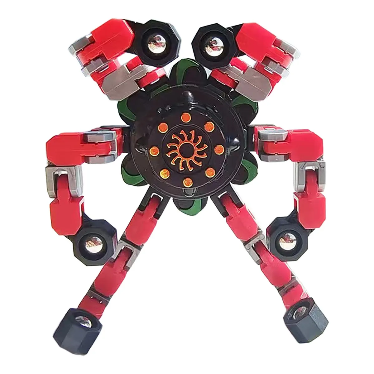 Rainbow Finger Spinner Kids Adult Toy Transformed Plasitc Deformed Hand Fingertip Top Relief Stress Novel Toys New |
