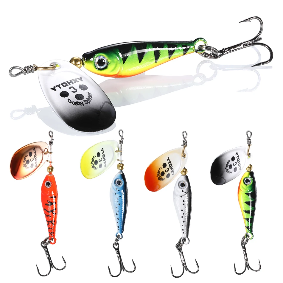 1pc Rotating Metal Spinner Fishing Lures 11g 15g 20g Sequins Iscas