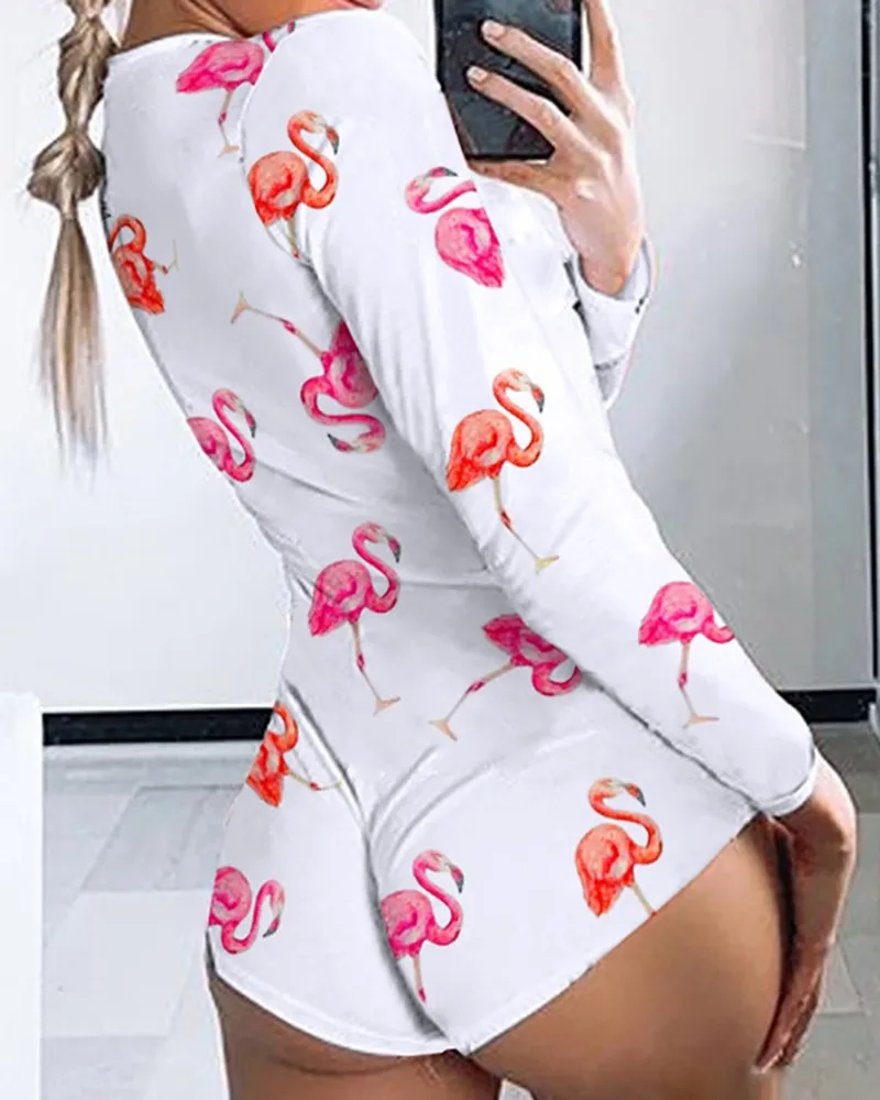 Women Summer Cute Sweet Printed V Neck Bodycon Stretchy Sexy Short Rompers Young Ladies Bodysuits