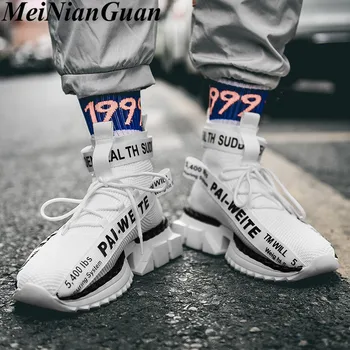 

Men's Summer Sneakers Air Mesh Sport Shoe Men Jogging Trekking High Sports Shoes Ultra-light White Sock Shoes Plus Size Shoes B5