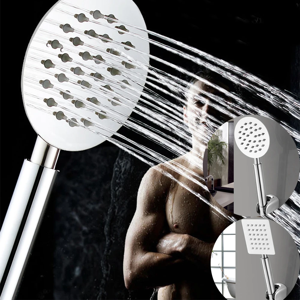 

Shower Bath Head High Pressure Shower Head Stainless Steel Bathroom Handheld Shower Head Spray Showerhead Bathroom Accessories