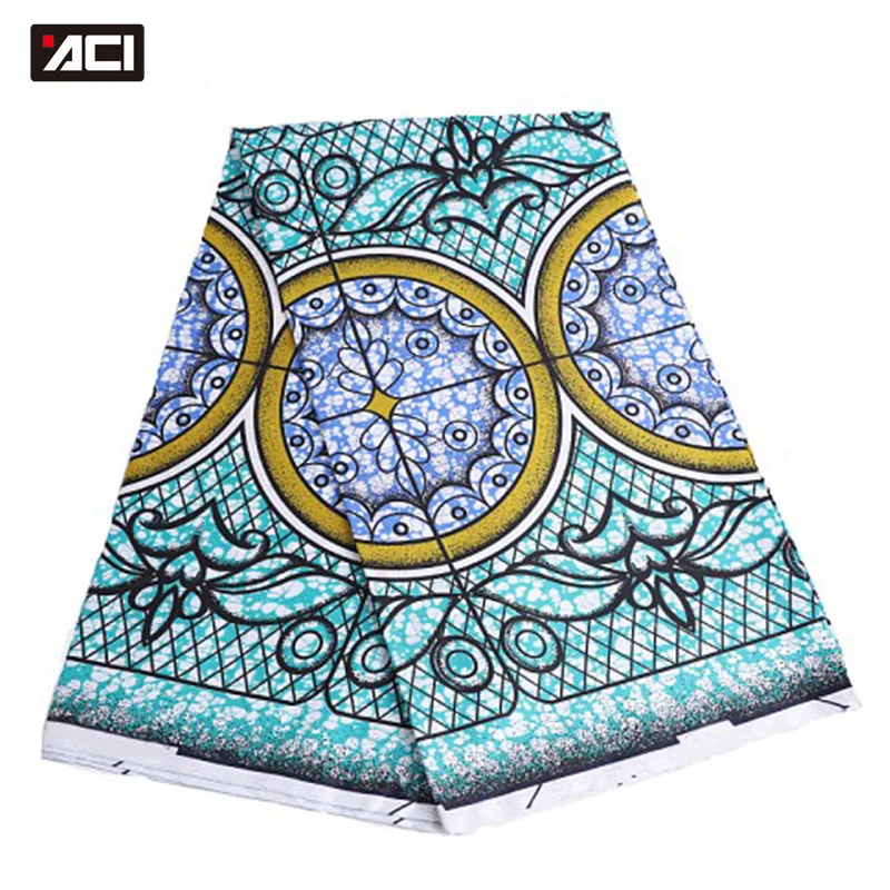 ACI полиэстер африканская восковая Ткань 6 ярдов/шт настоящий воск африканская ткань Анкара голландский воск Tissu Africain