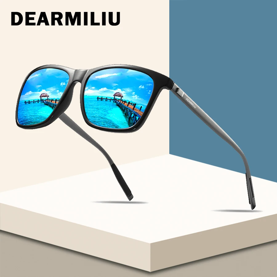 Солнцезащитные очки DEARMILIU унисекс ретро-очки из алюминия + TR90 поляризованные
