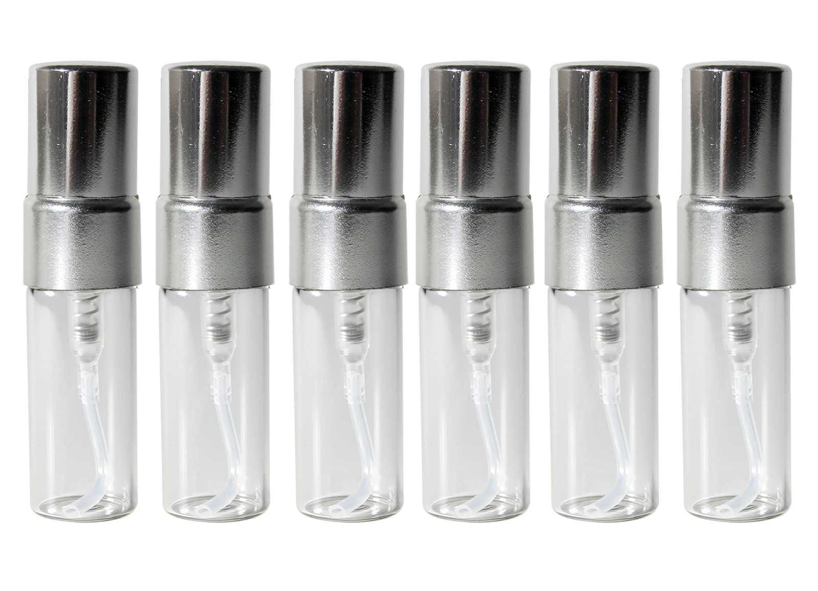 Флаконы для духов Aromaprovokator стекло спрей металл серебро 3 ml набор 6 шт | Дом и сад