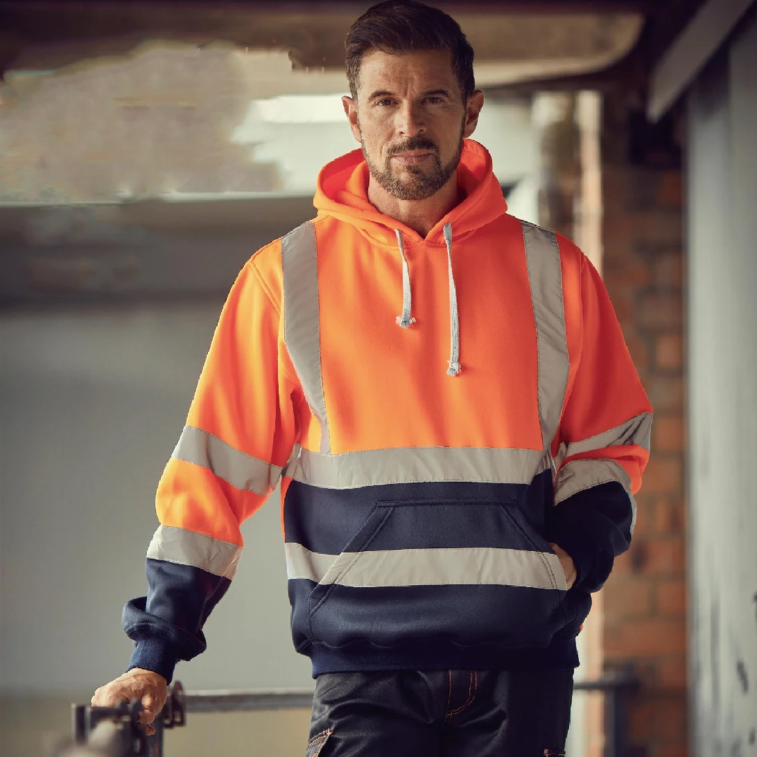 Autumn Winter New Men Women Jacket Road Warm Work Clothes High Visibility Hooded Safety Outwear Travel Outdoor Reflective Stripe