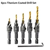 XCAN 6pcs Countersink Drill Bit Set Hex Shank Wood Hole Drilling Cutter Pilot Holes For Screw Twist Drill Bit #5 #6 #8 #10 #12 ► Photo 3/6