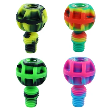 

1Pcs Silicone bowl with Glass Bowl Smoking Pipe in Tobacco Pipe Accessories for Grinder Cigarette Smoking