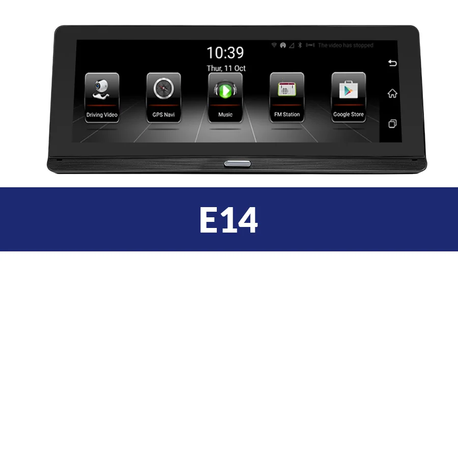 E-ACE E14 Автомобильный видеорегистратор 4G Android Dash Camara 8,0 дюймов видео рекордер gps навигация Dashcam ADAS Авто регистратор с камерой заднего вида - Название цвета: E14