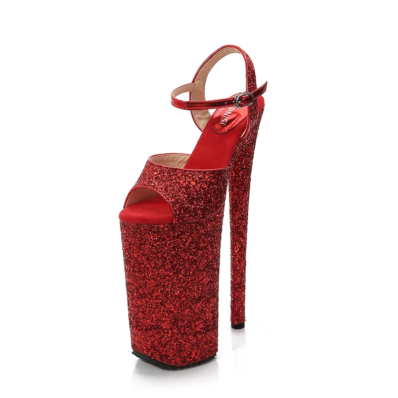 ruby red platform shoes