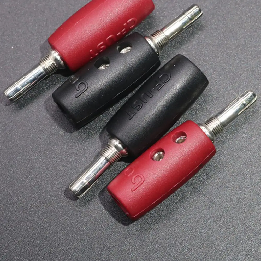 Colleimage 4 шт. Hifi Акустический кабель банан посеребренные соединители бананов вилки
