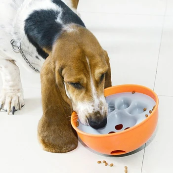 

Bowl Puzzle Feeder Dog Bowl - Interactive Enrichment Dog Dish - Slow Feeder for Dogs