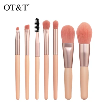 

OT&T 7pcs Makeup Brushes Set Foundation Powder Blush Eyeshadow Concealer Lip Eye Makeup Brush Cosmetics Tools for Women
