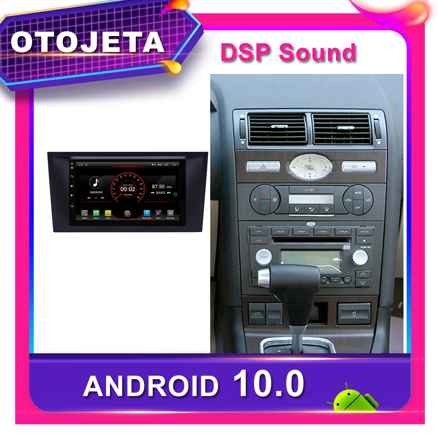 Рамка android 10 0 автомобильный dvd плеер для Ford Mondeo 2006 автомобильное радио